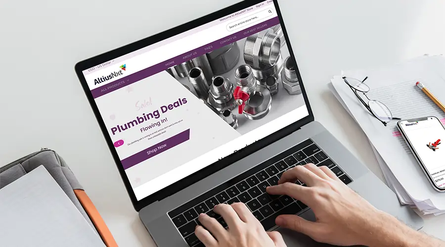 Ecommerce platform showing enriched product content